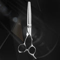 AOLANDUO Invisible-Blend Thinning Scissors – 6" VG10 Texturizing Shears for Natural Volume & Soft Layers – 25-Tooth Precision Edge, Offset Ergonomic Handle, Professional Hairdressing Scissors