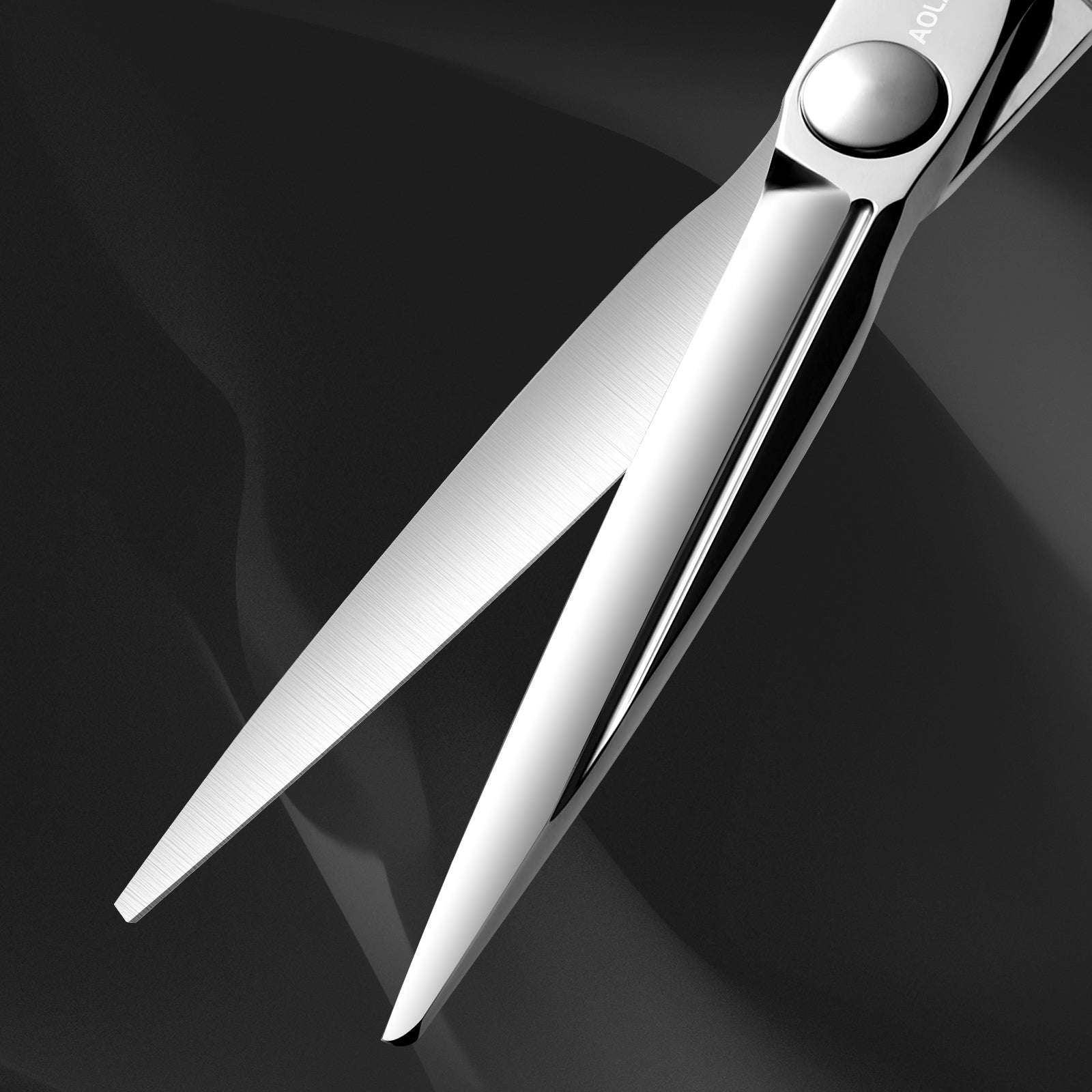 AOLANDUO 6.0 Inch Professional Hair Shears – VG10 Steel Convex Edge with Decorative Outer Groove, CNC Precision Screw & Oversized Thumb Ring – All-Purpose Salon Scissors for Dry & Wet Cutting