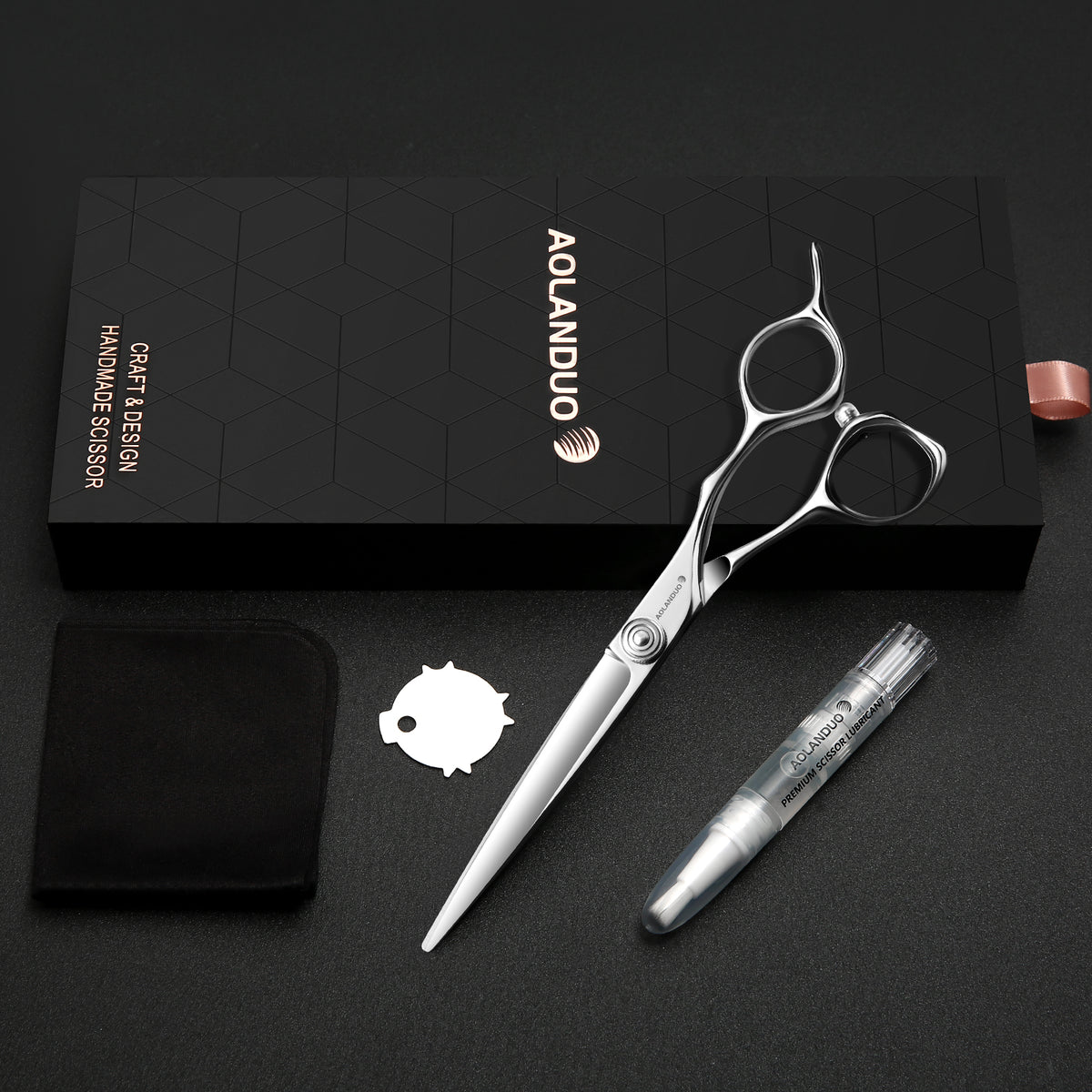 6.5 Inch Professional Precision Hair Shears– VG10 Steel, True Convex Edge, Semi-Offset Handle