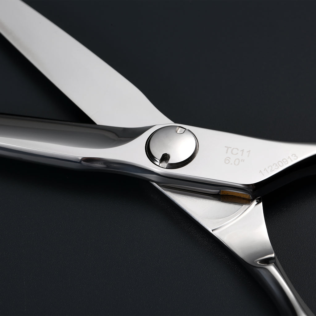 AOLANDUO Master Series VG10 Steel Professional Hair Cutting Scissors, Ultra-Sharp Barber & Stylist Shears, Best Hair Cutting Scissors Professional, 1 Count, 6.0 Inch, Silver White