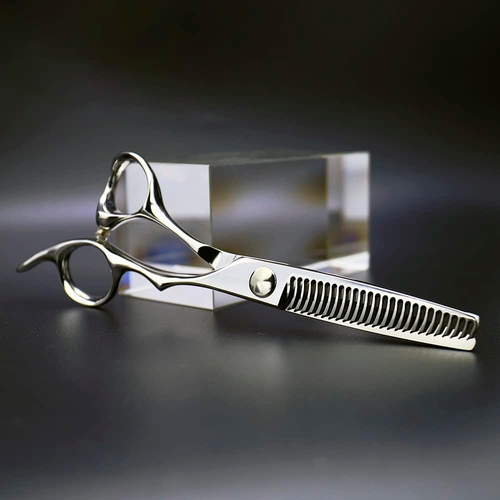 AOLANDUO Invisible-Blend Thinning Scissors – 6" VG10 Texturizing Shears for Natural Volume & Soft Layers – 25-Tooth Precision Edge, Offset Ergonomic Handle, Professional Hairdressing Scissors